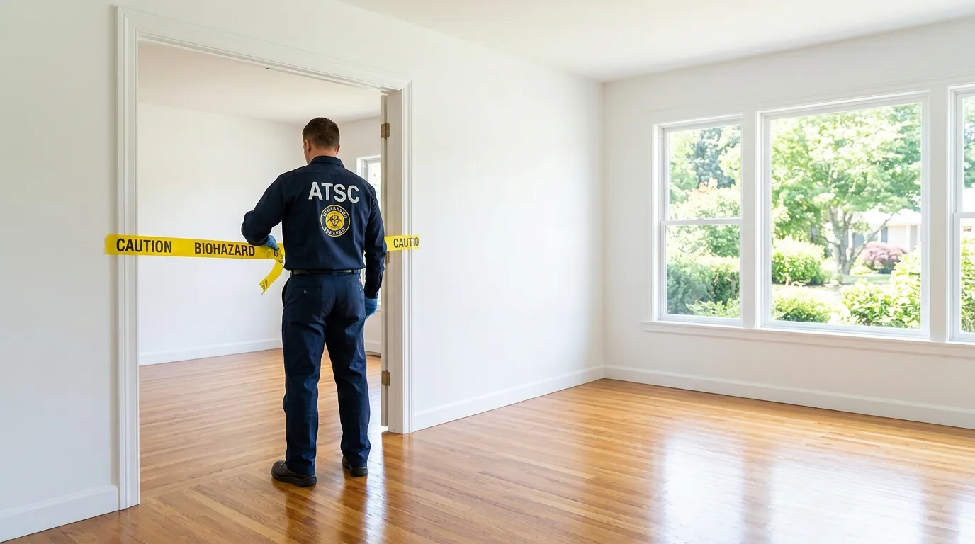 Certified biohazard cleanup crew performing Crime Scene Cleanup in Runnemede